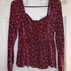 Never worn red blouse.